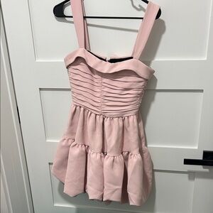 Zara Blush Pink Mini bubble Dress